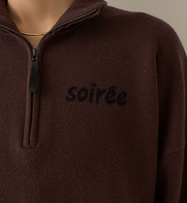 Rouge vif「ハーフジップロゴニットプルオーバー」|ニット・セーター|