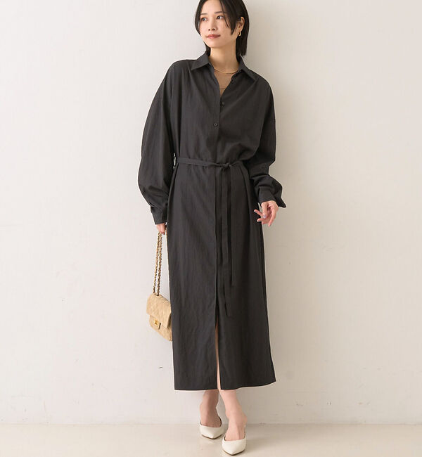 Rouge vif「カシュクール2WAYワンピース」|ワンピース|チャコールグレー