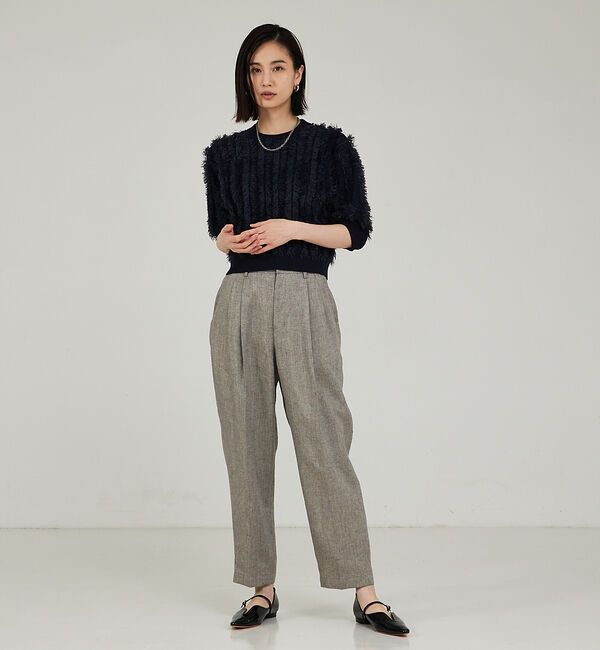 qualite「【セットアップ対応】ラメリネンタックパンツ」|その他|