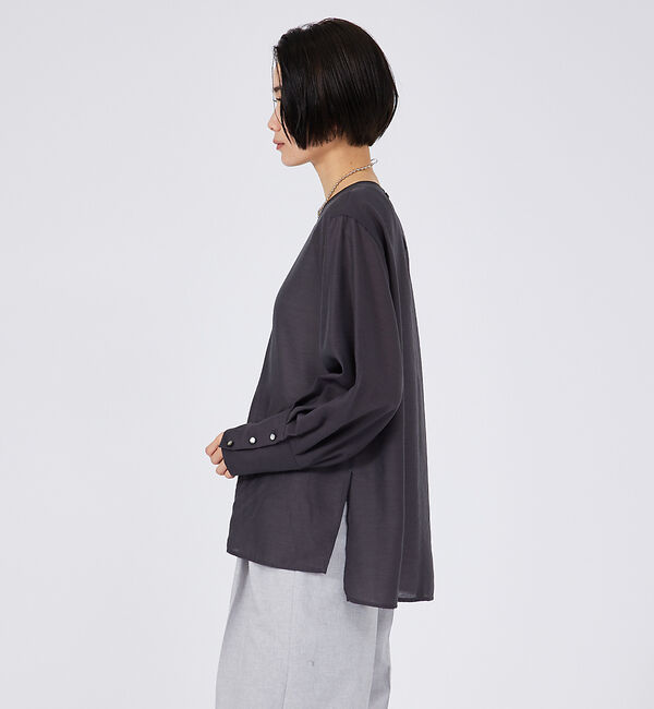 qualite「エアリータックスリーブブラウス」|シャツ・ブラウス|