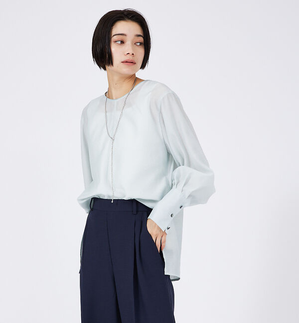 qualite「エアリータックスリーブブラウス」|シャツ・ブラウス|