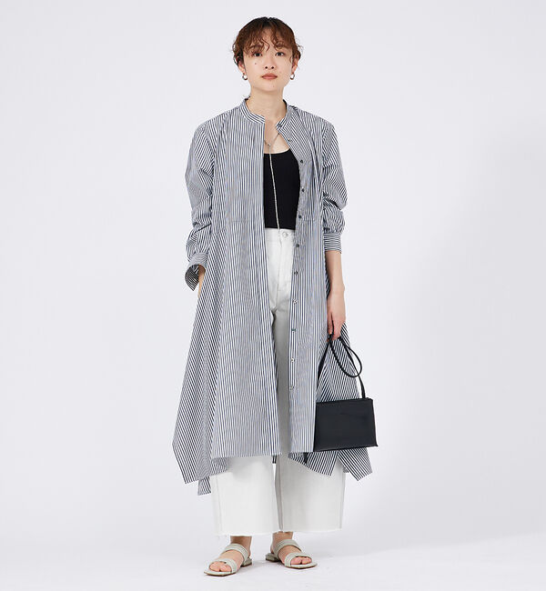 qualite「イレギュラーヘムシャツワンピース」|ワンピース|