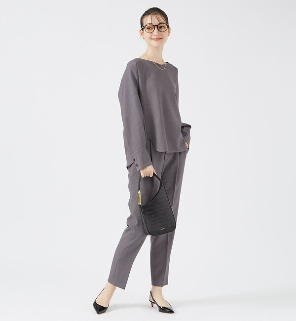 qualite「【セットアップ対応】ダブルクロスブラウス」|シャツ・ブラウス|