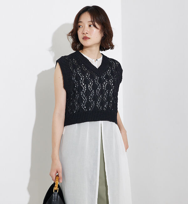 qualite「ソフトオーガンジーロングブラウス」|シャツ・ブラウス|