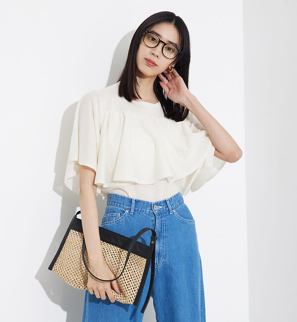 qualite「シャイニーフレアニット」|ニット・セーター|