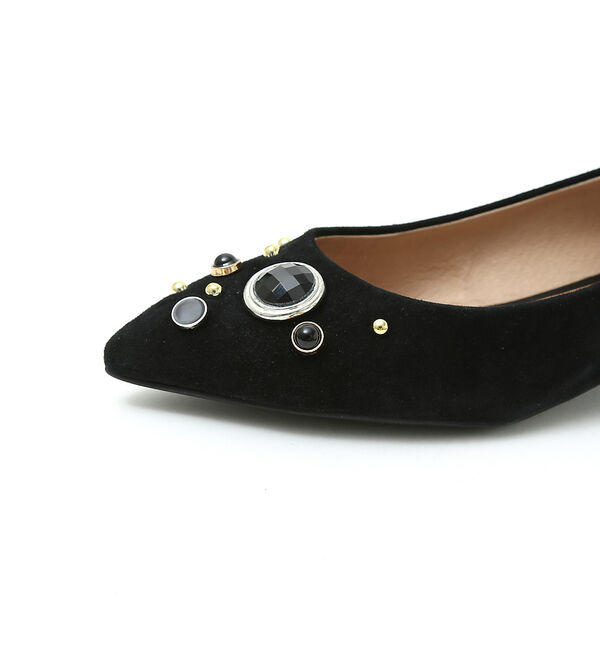 AU BANNISTER「アシンメトリービジューフラットパンプス」|パンプス|