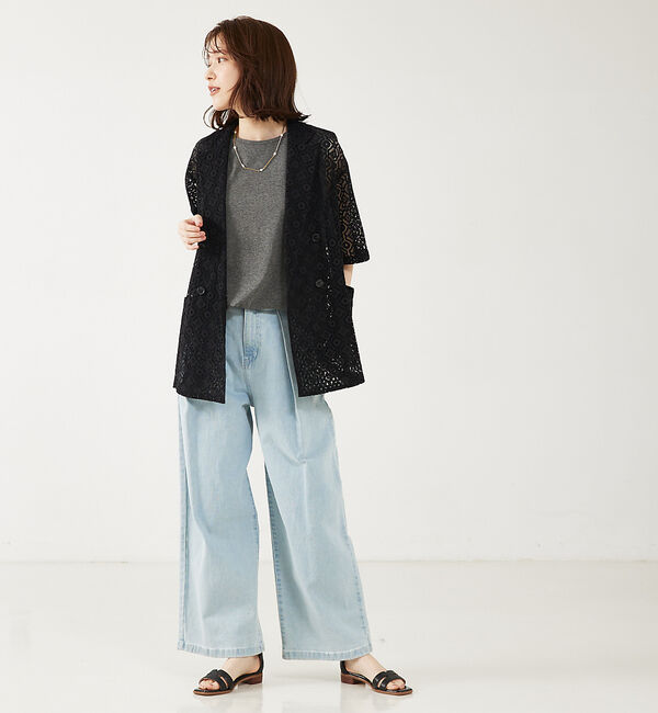 abahouse mavie「半袖レースジャケット」|その他|