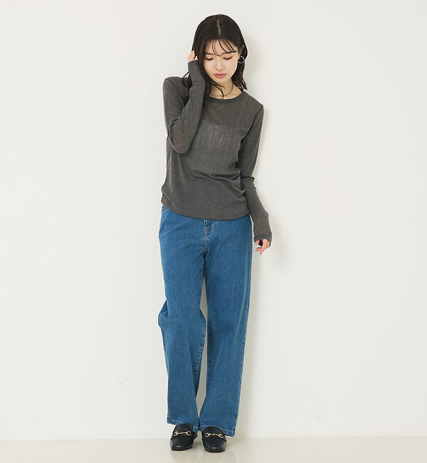 abahouse mavie「ソフトチュールロンT」|Tシャツ・カットソー|