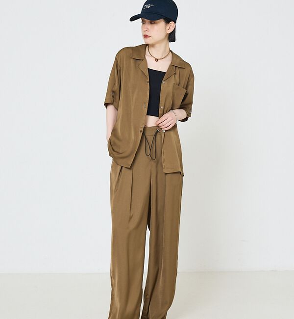 NOMINE「【セットアップ対応】ヴィンテージサテン 開襟 シャツ【予約】」|シャツ・ブラウス|