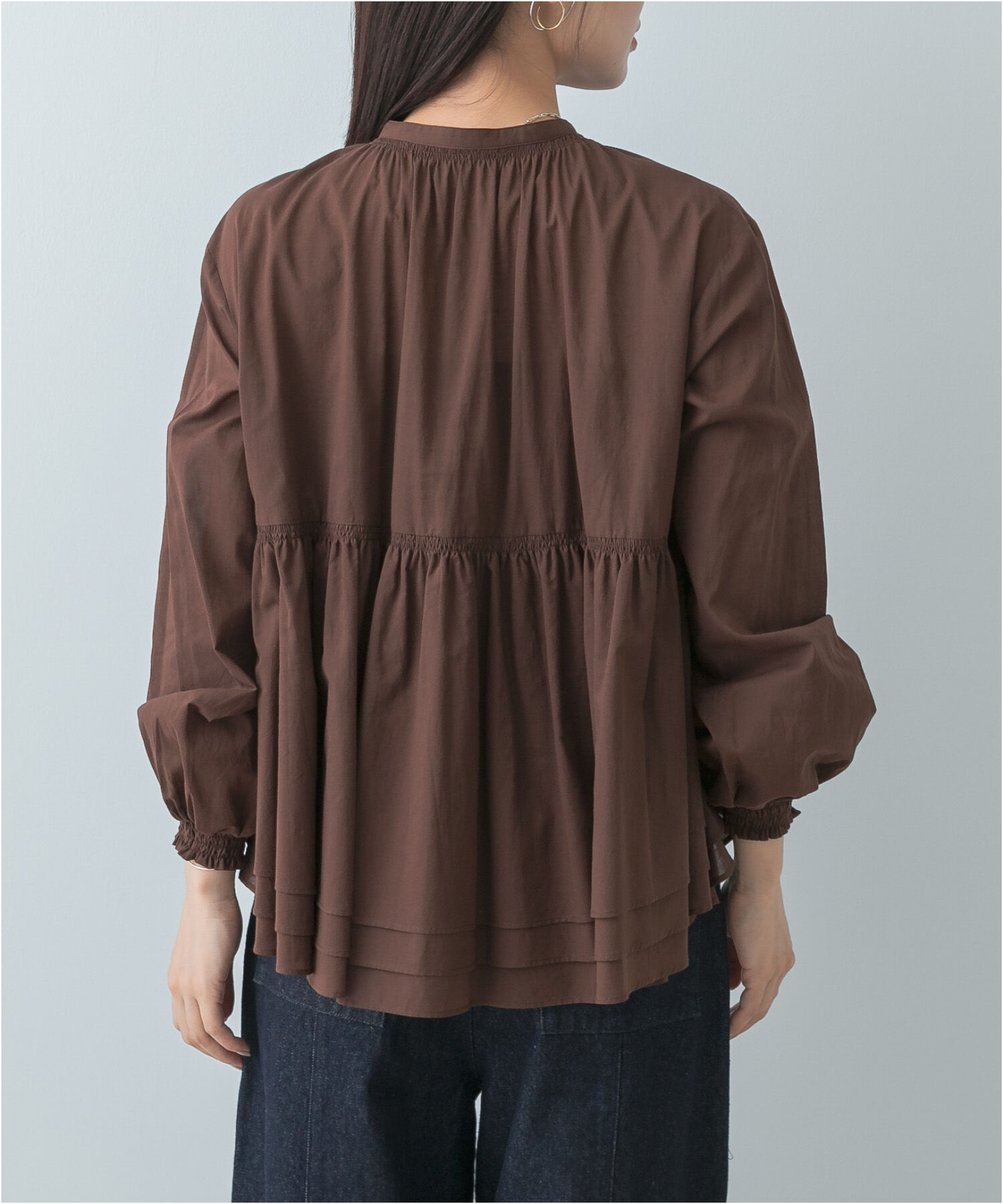 URBAN RESEARCH ROSSO「F by ROSSO　コットンボイルティアードブラウス」|Tシャツ・カットソー|