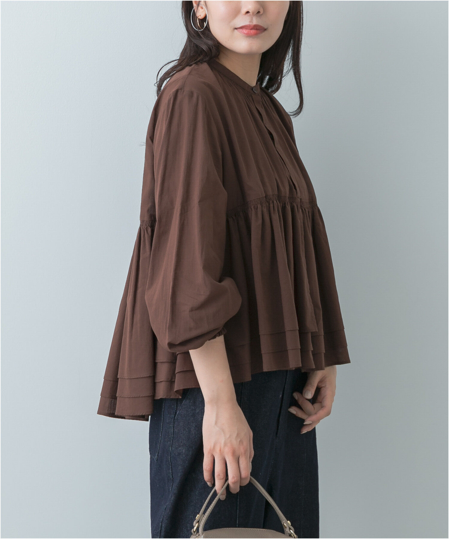 URBAN RESEARCH ROSSO「F by ROSSO　コットンボイルティアードブラウス」|Tシャツ・カットソー|