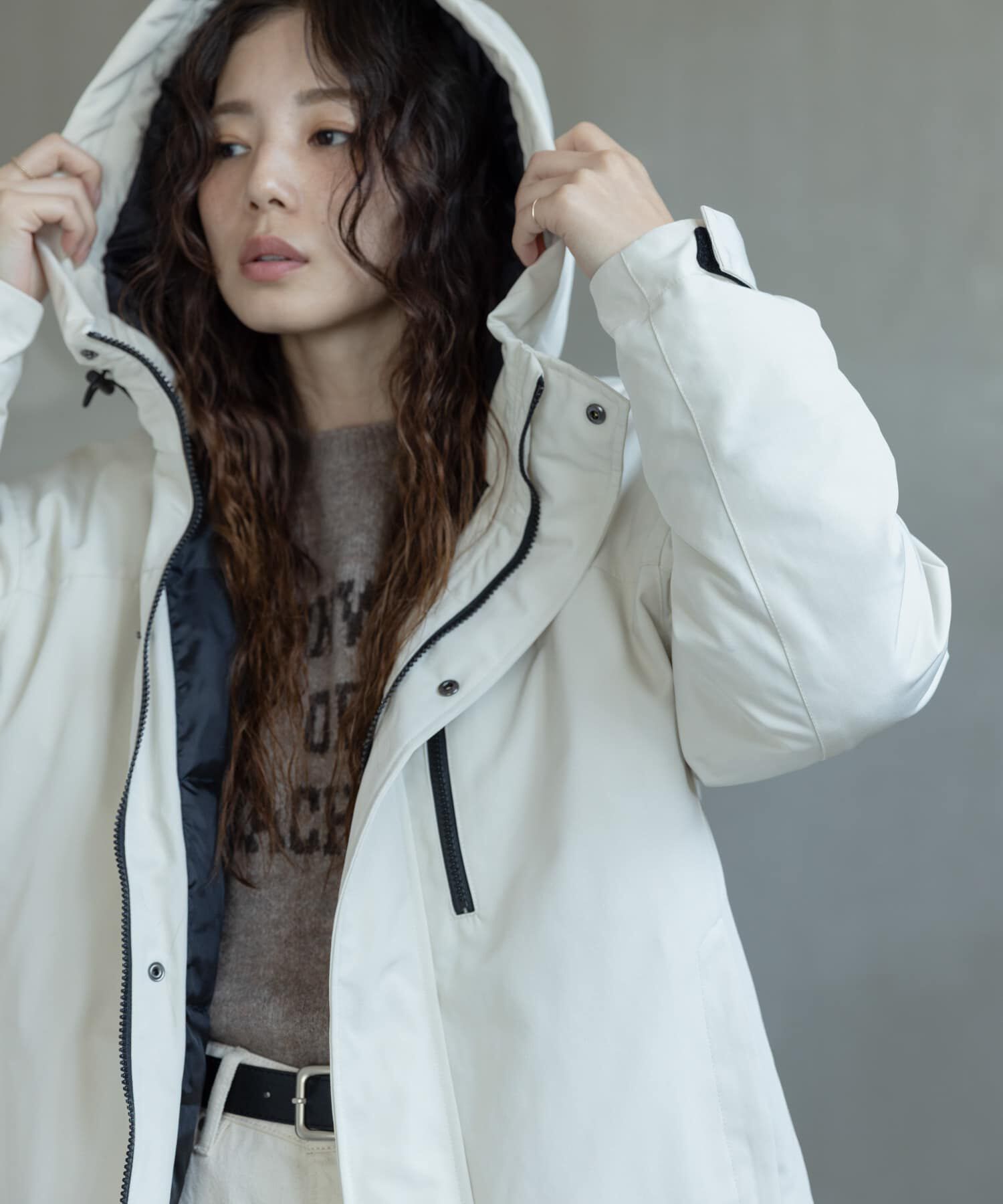 Sonny Label 「フーディーダウンジャケット」|ダウン|アイボリー