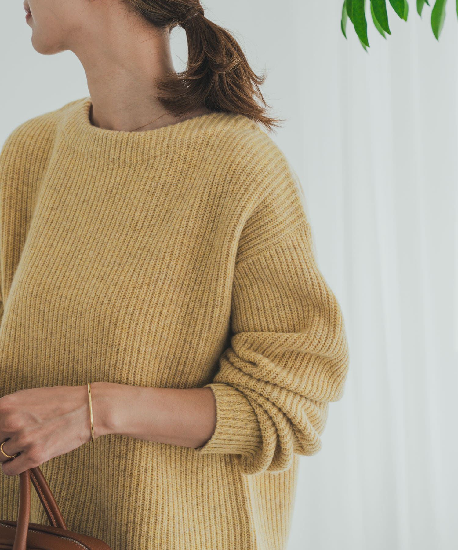 URBAN RESEARCH DOORS「ハミルトンウール畦ボートネックプルオーバー」|ニット・セーター|