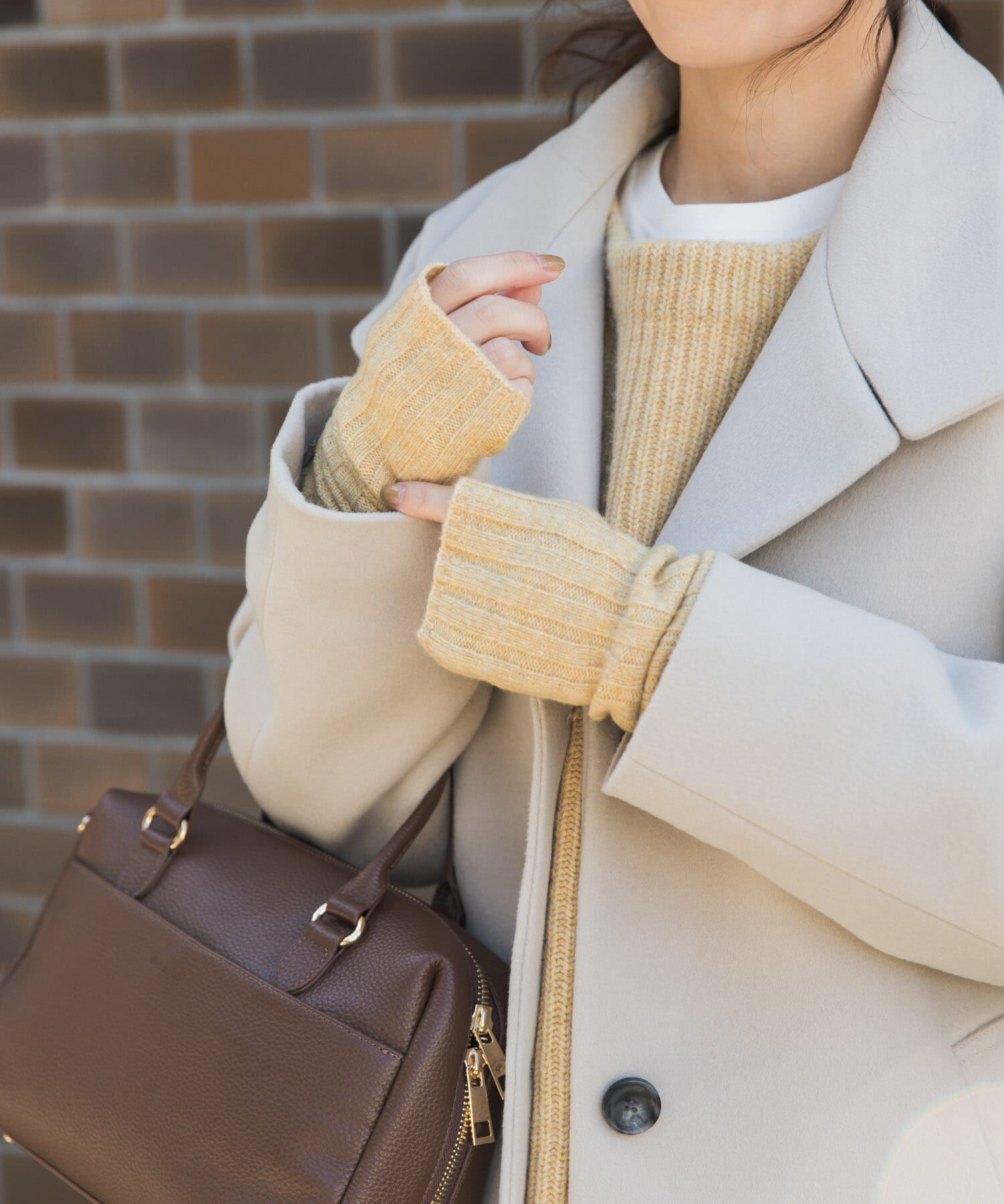 URBAN RESEARCH DOORS「ハミルトンアームウォーマー」|手袋|イエロー