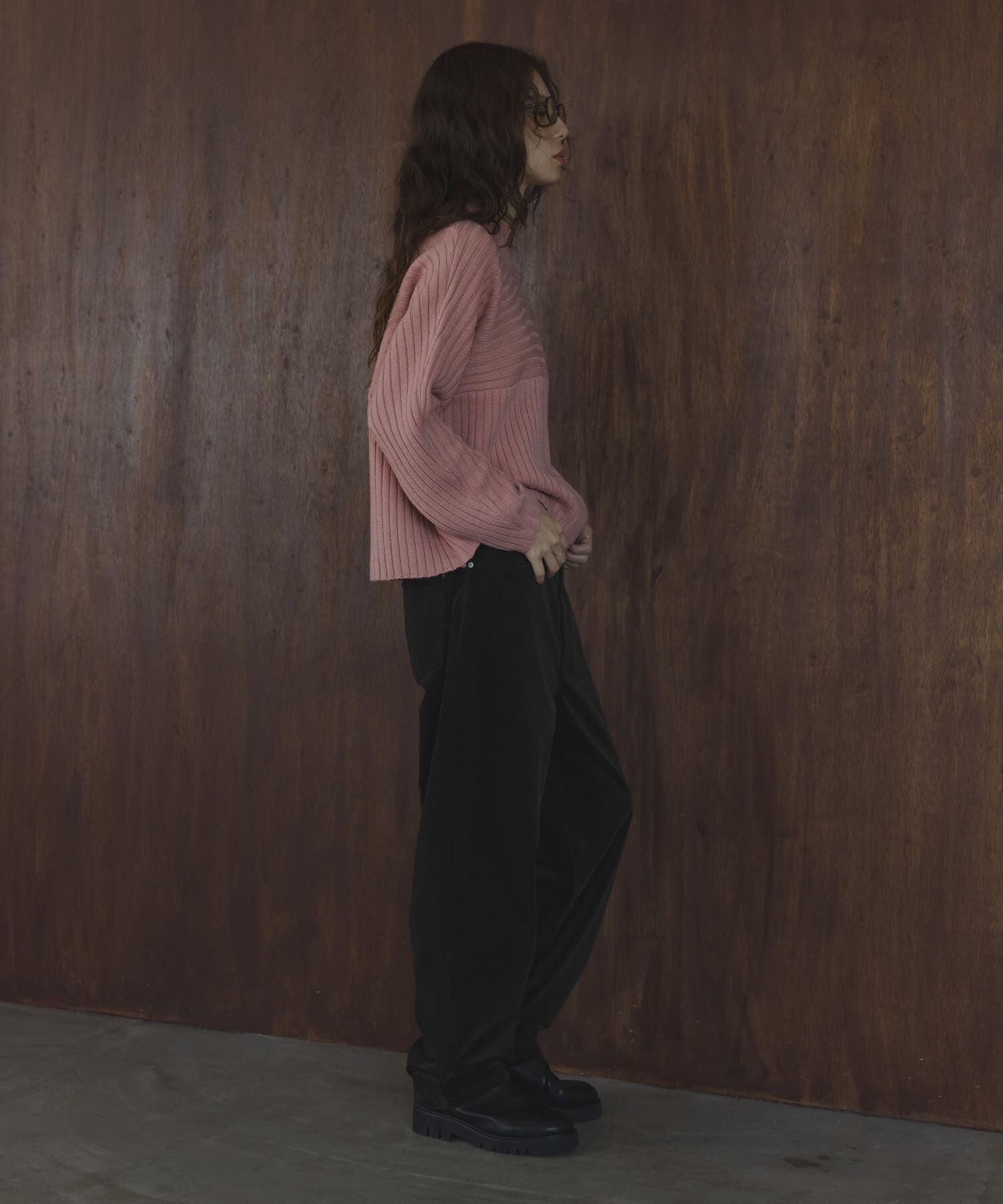 Sonny Label 「ワイドリブ切替えニット」|ニット・セーター|