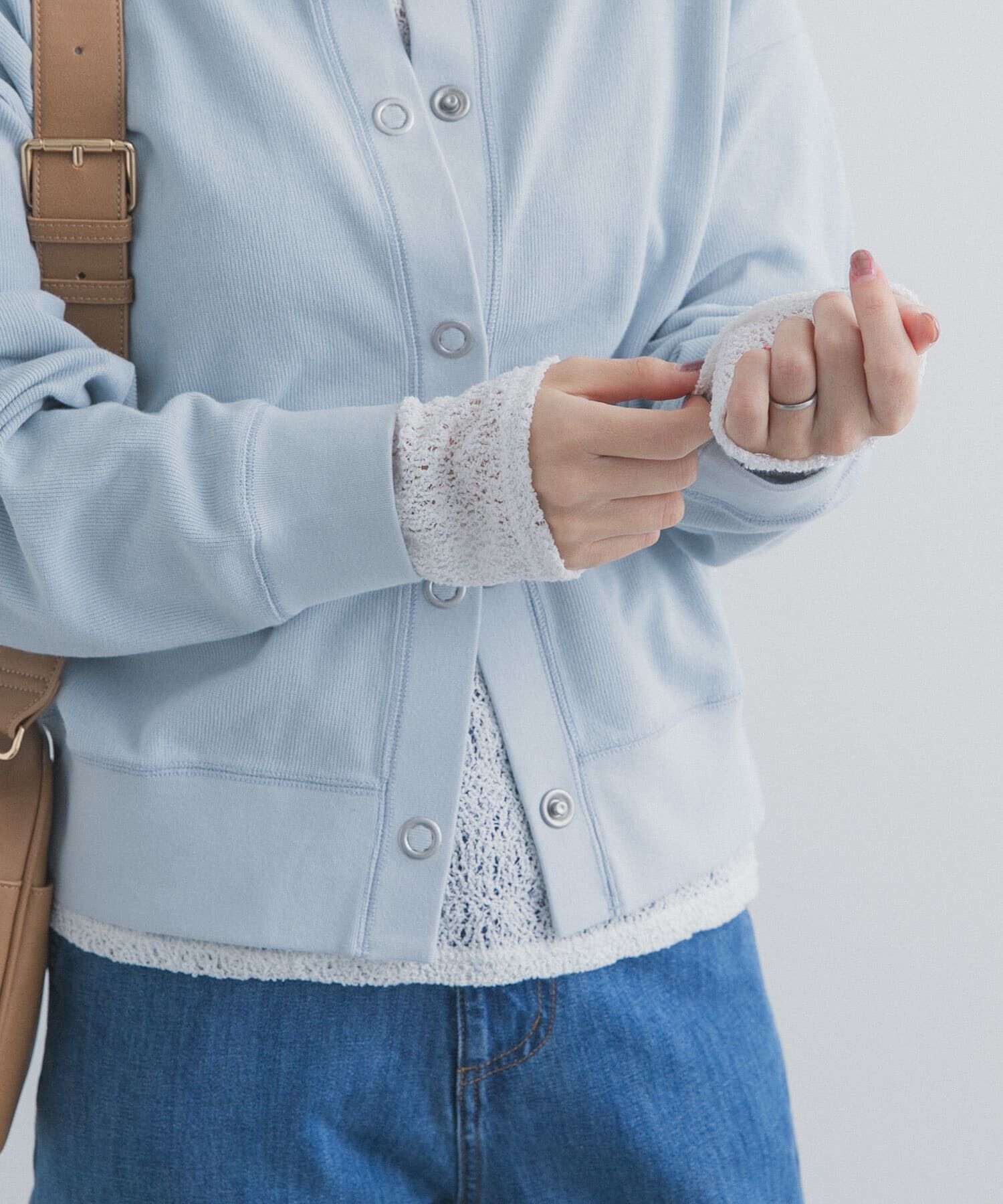 URBAN RESEARCH DOORS「カーリーラッセルレースロングスリーブTシャツ」|Tシャツ・カットソー|