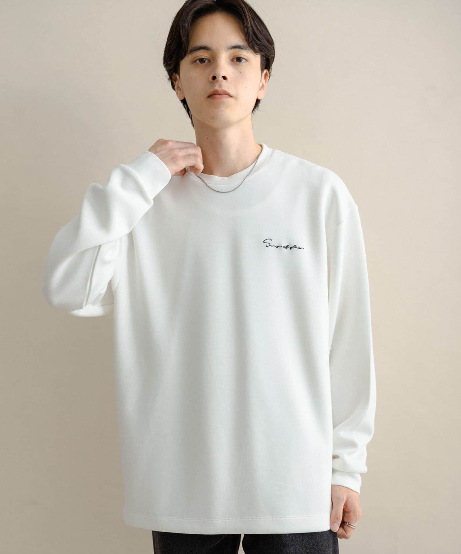 SENSE OF PLACE by URBAN RESEARCH「『一部WEB限定カラー』シシュウダンボールポンチロングTシャツ」|Tシャツ・カットソー|
