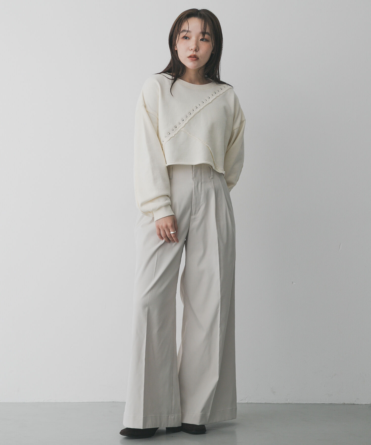 SENSE OF PLACE by URBAN RESEARCH「スタッズピグメントカットトップ」|スウェット・ジャージ|