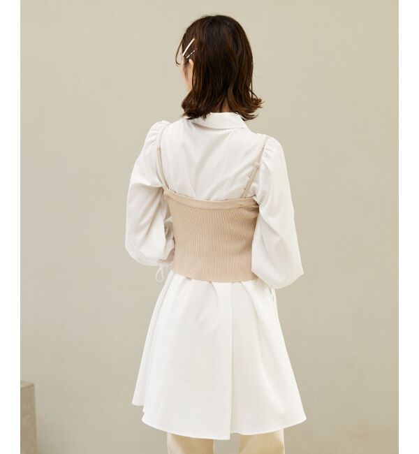 MAJESTICLEGON「ビスチェセットミニシャツワンピース」|ワンピース|