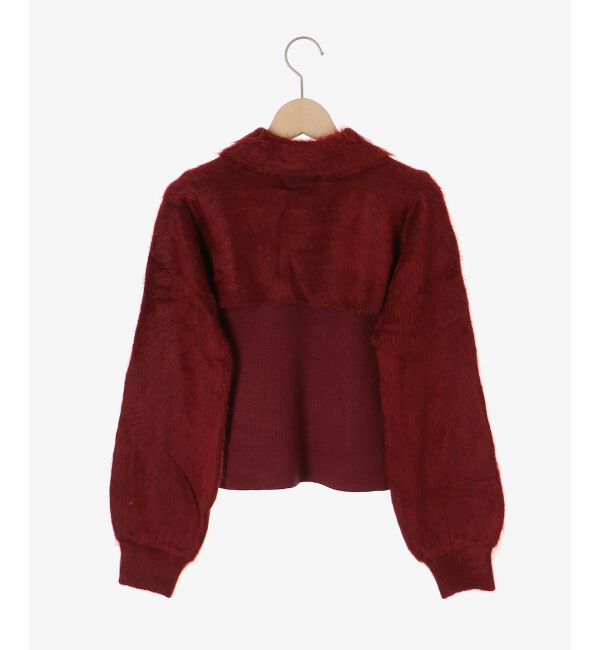  「襟付きデコルテオープンニット」|ニット・セーター|