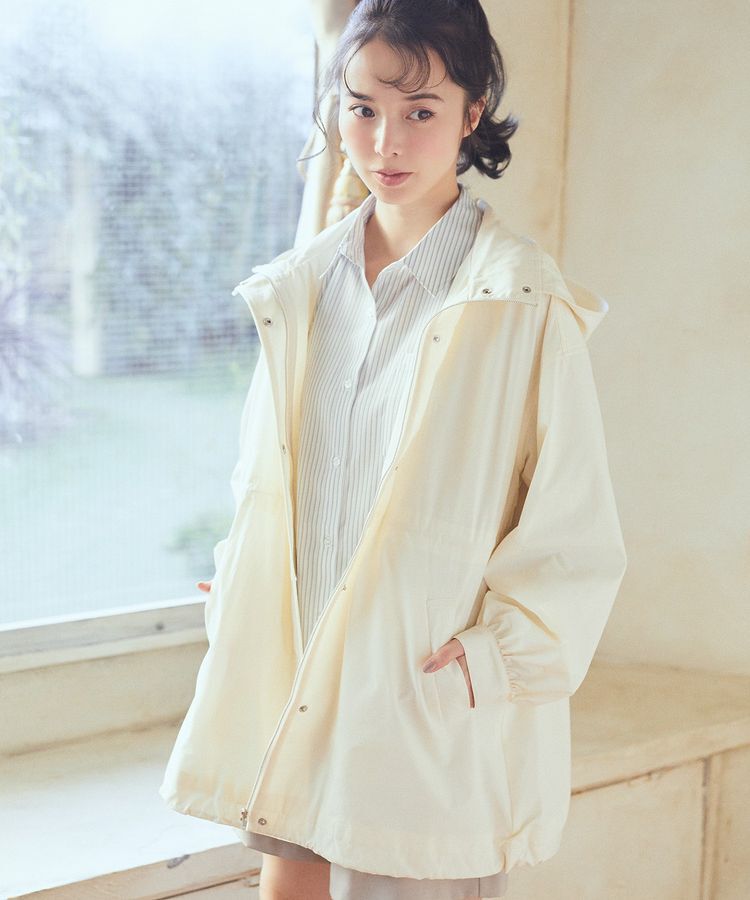 earth music&ecology「ドロストミドル丈パーカー」|ブルゾン・スタジャン|