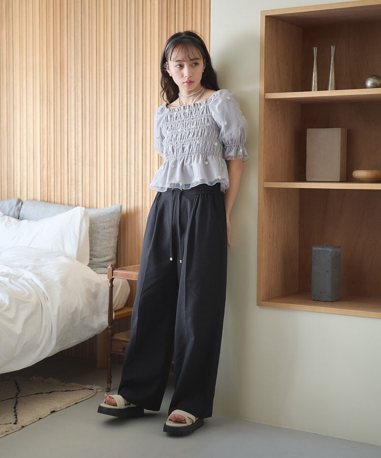 earth music&ecology「リラックスイージーパンツ / リネン混」|その他|