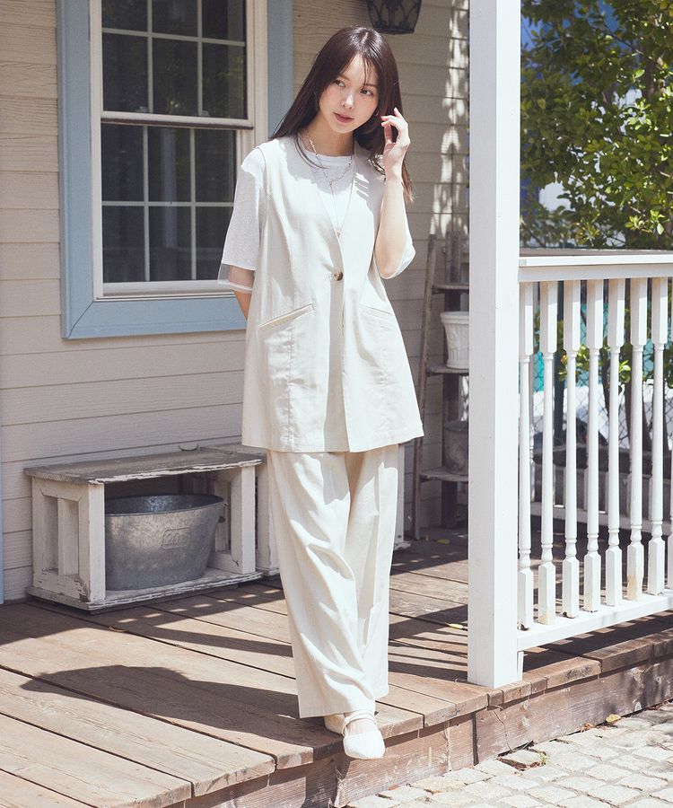 earth music&ecology「リラックスイージーパンツ / リネン混」|その他|