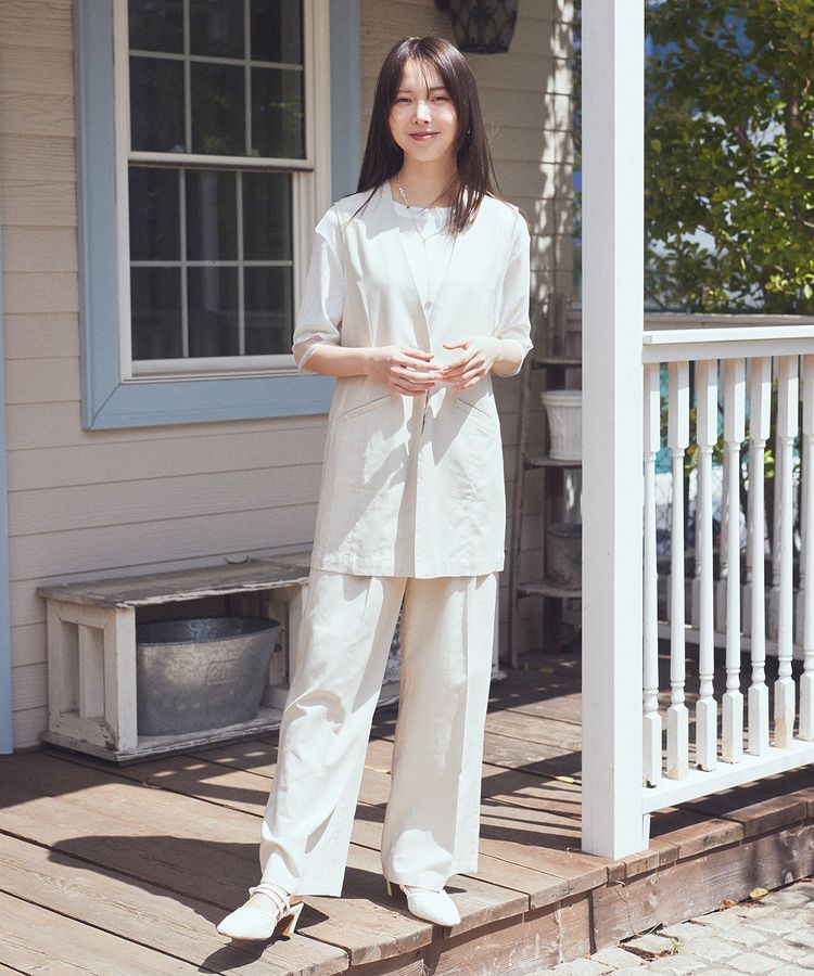 earth music&ecology「リラックスイージーパンツ / リネン混」|その他|