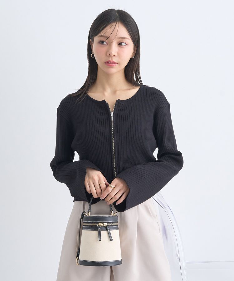 earth music&ecology「ダブルジップニットカーディガン」|カーディガン|