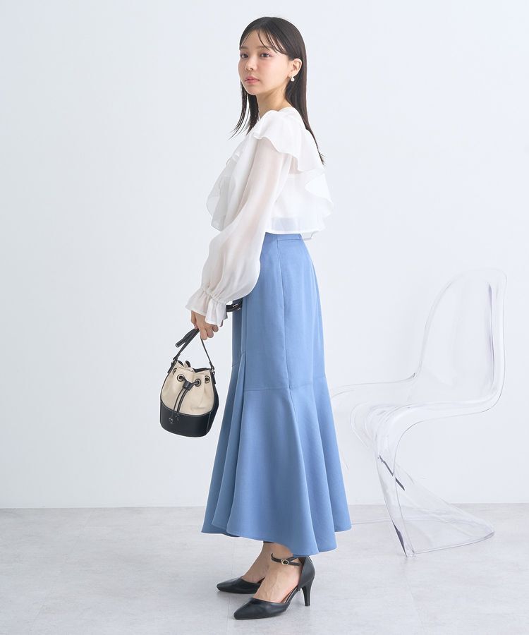 earth music&ecology「シアーラッフルショートボレロ」|シャツ・ブラウス|