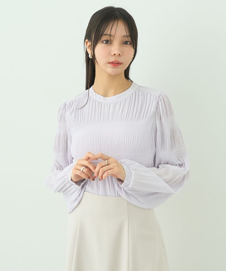 earth music&ecology「マジョリカプリーツブラウス」|シャツ・ブラウス|