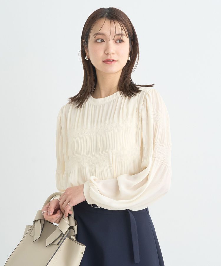 earth music&ecology「マジョリカプリーツブラウス」|シャツ・ブラウス|