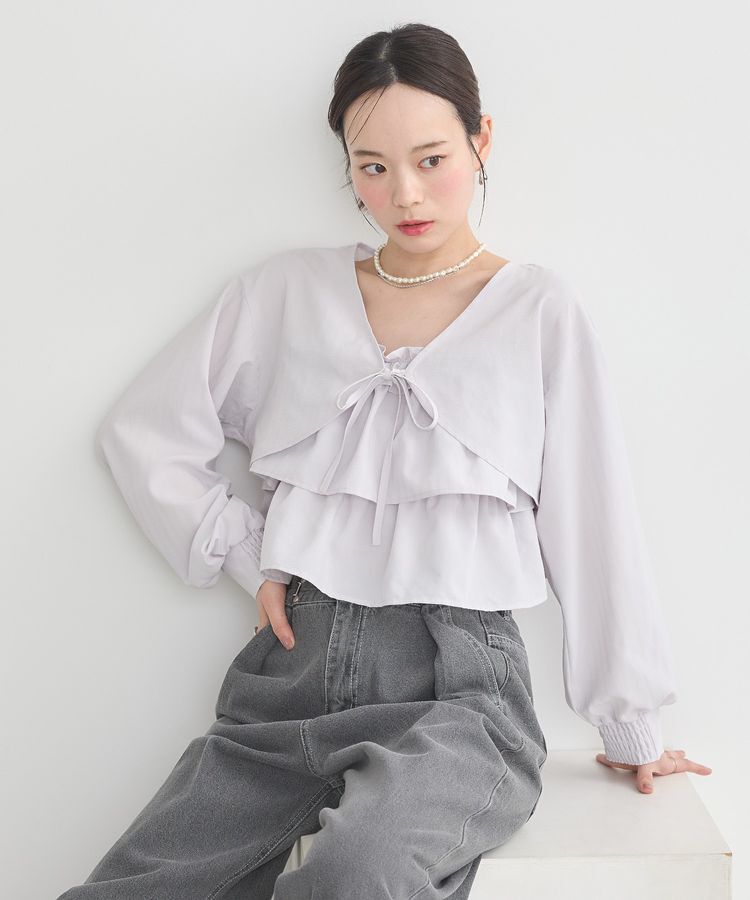 earth music&ecology「ティアードアンサンブルブラウス」|シャツ・ブラウス|