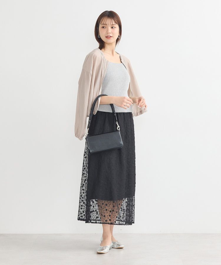 earth music&ecology「シアーレースレイヤードスカート」|スカート|