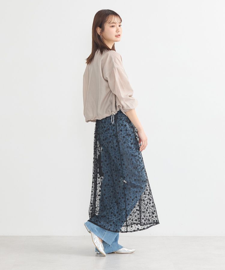 earth music&ecology「シアーレースレイヤードスカート」|スカート|