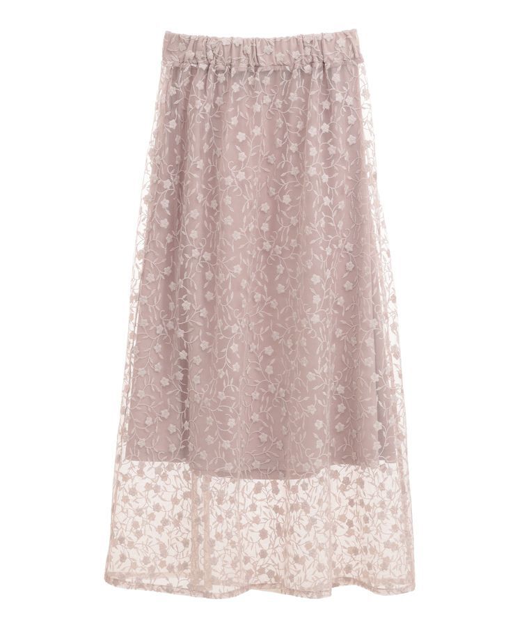 earth music&ecology「シアーレースレイヤードスカート」|スカート|