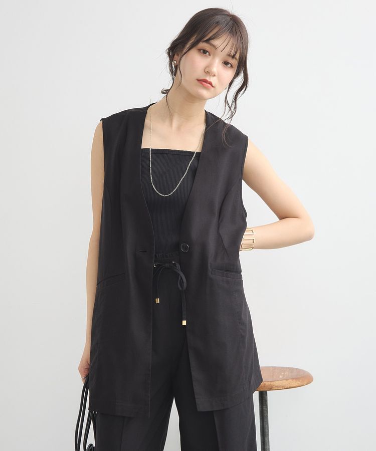 earth music&ecology「リラックスジレ / リネン混」|ベスト・ジレ|