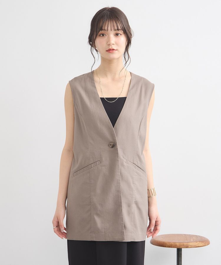earth music&ecology「リラックスジレ / リネン混」|ベスト・ジレ|