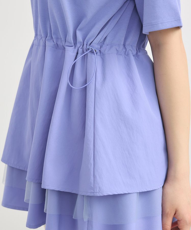 earth music&ecology「異素材ドッキングドロストチュニック」|チュニック|