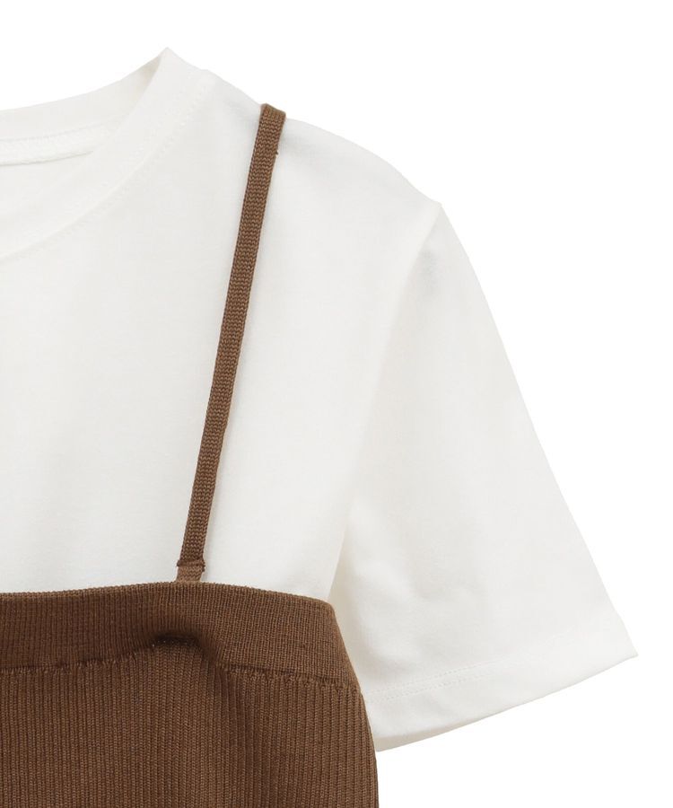 earth music&ecology「SET2点コンパクトTEE＋マルチwayニットビスチェ」|Tシャツ・カットソー|