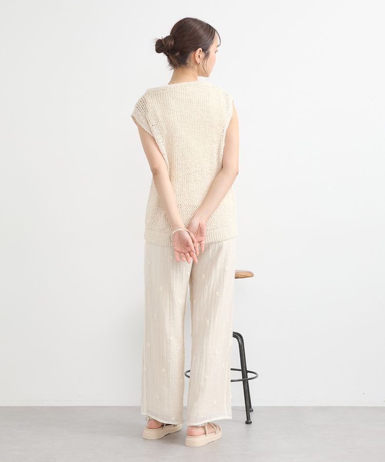 earth music&ecology「クルクルヤーンメッシュベスト」|ベスト・ジレ|