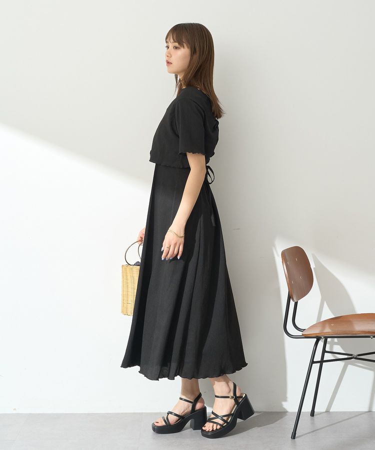 earth music&ecology「SET2点ギャザーカットカーデ＋キャミワンピース」|ワンピース|