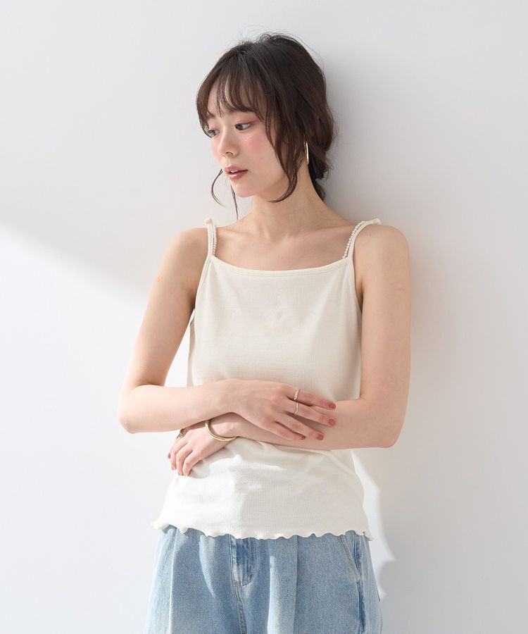 earth music&ecology「パールストラップキャミソール」|キャミソール|