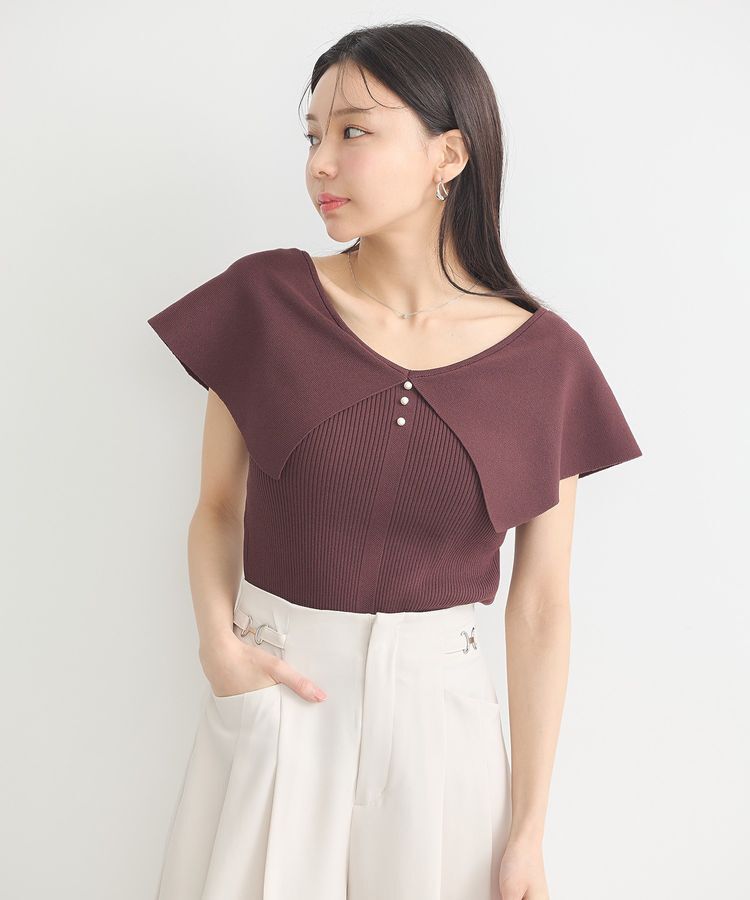 earth music&ecology「ビッグカラーノースリニットトップス」|ニット・セーター|