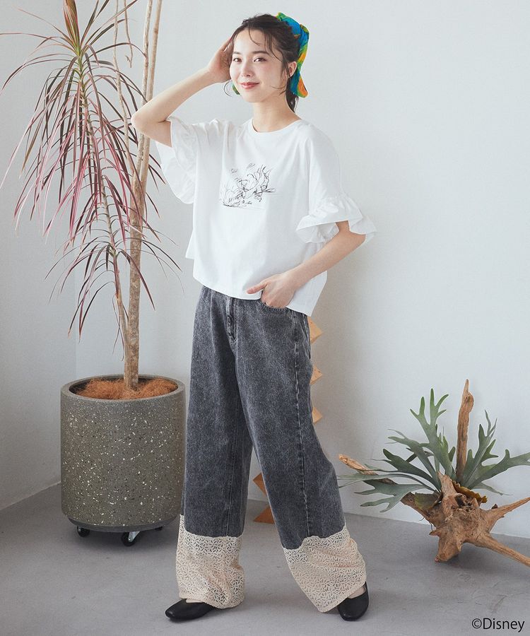 earth music&ecology「スティッチ/フリルドッキングTEE」|Tシャツ・カットソー|