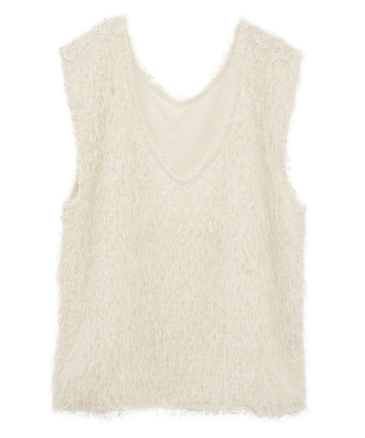 earth music&ecology「ふさふさベスト」|ベスト・ジレ|