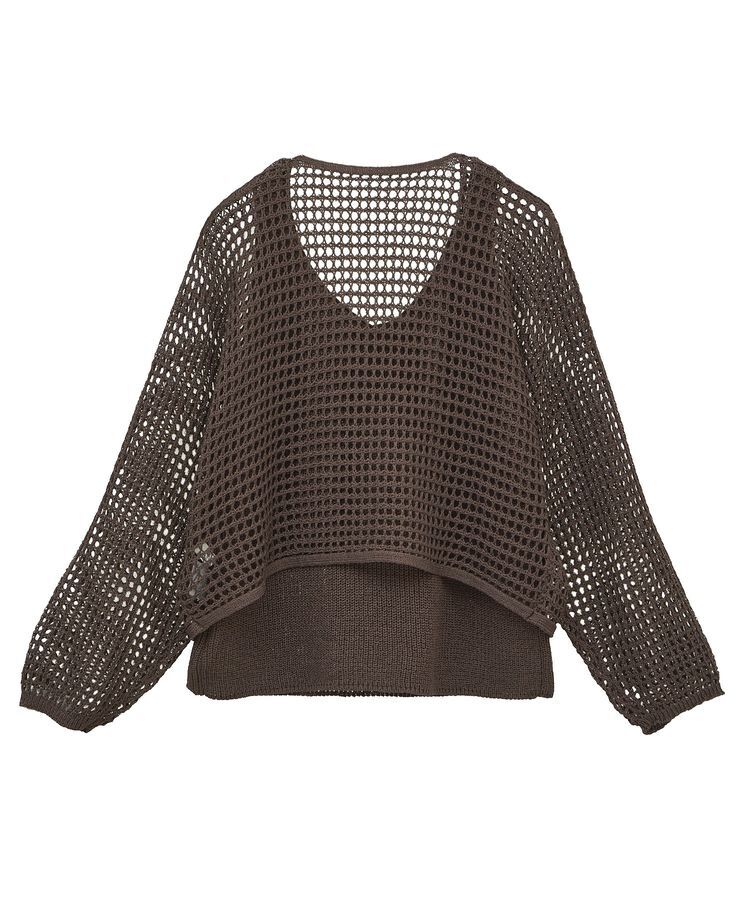 earth music&ecology「SET2点メッシュニットカーディガン＋ビスチェ」|カーディガン|