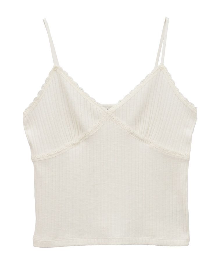 earth music&ecology「アイレットレースキャミ」|キャミソール|