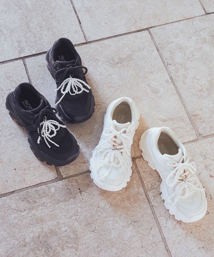 earth music&ecology「ORiental TRaffic パールチャームスニーカー」|スニーカー|