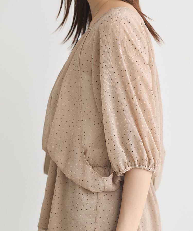 earth music&ecology「レイヤードライクドット柄ブラウス」|シャツ・ブラウス|